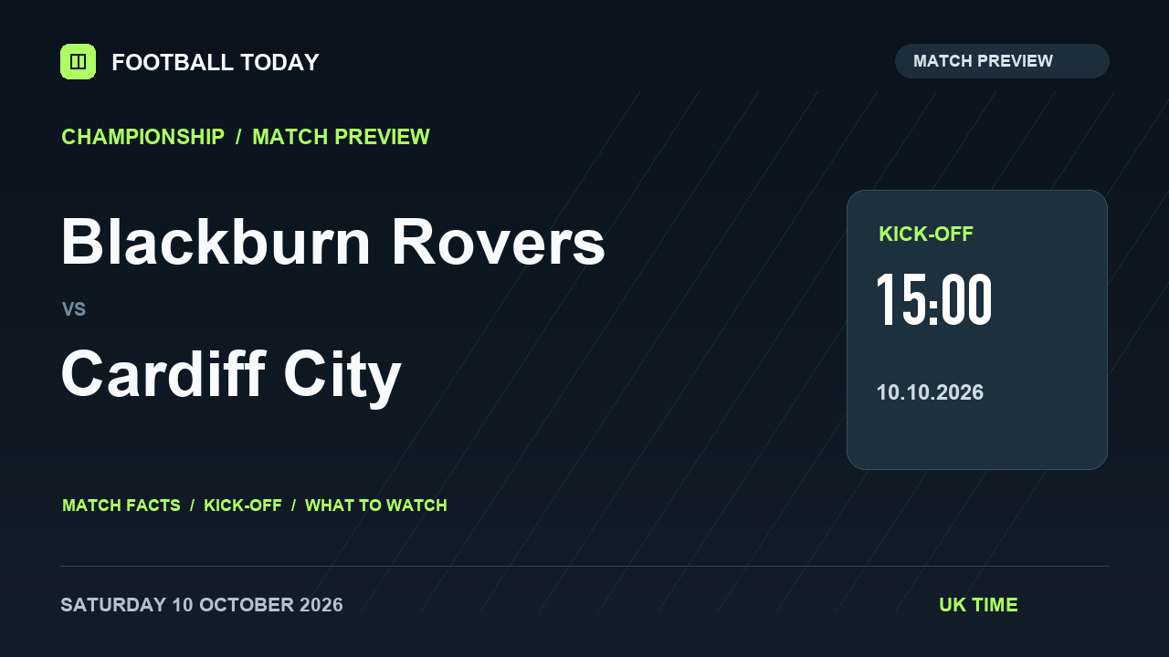 Blackburn Rovers vs Cardiff City match preview