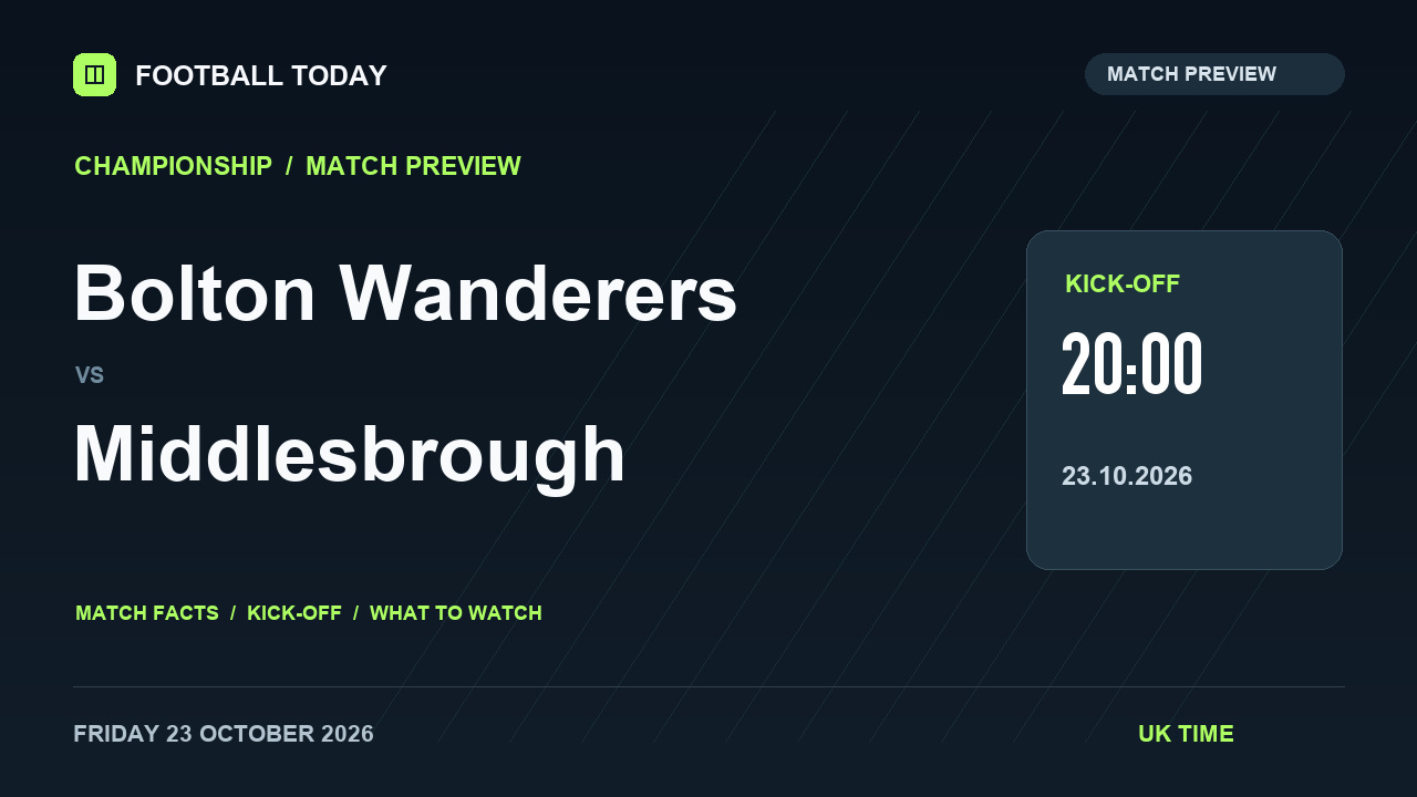 Bolton Wanderers vs Middlesbrough match preview