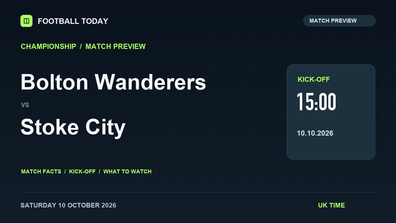 Bolton Wanderers vs Stoke City match preview