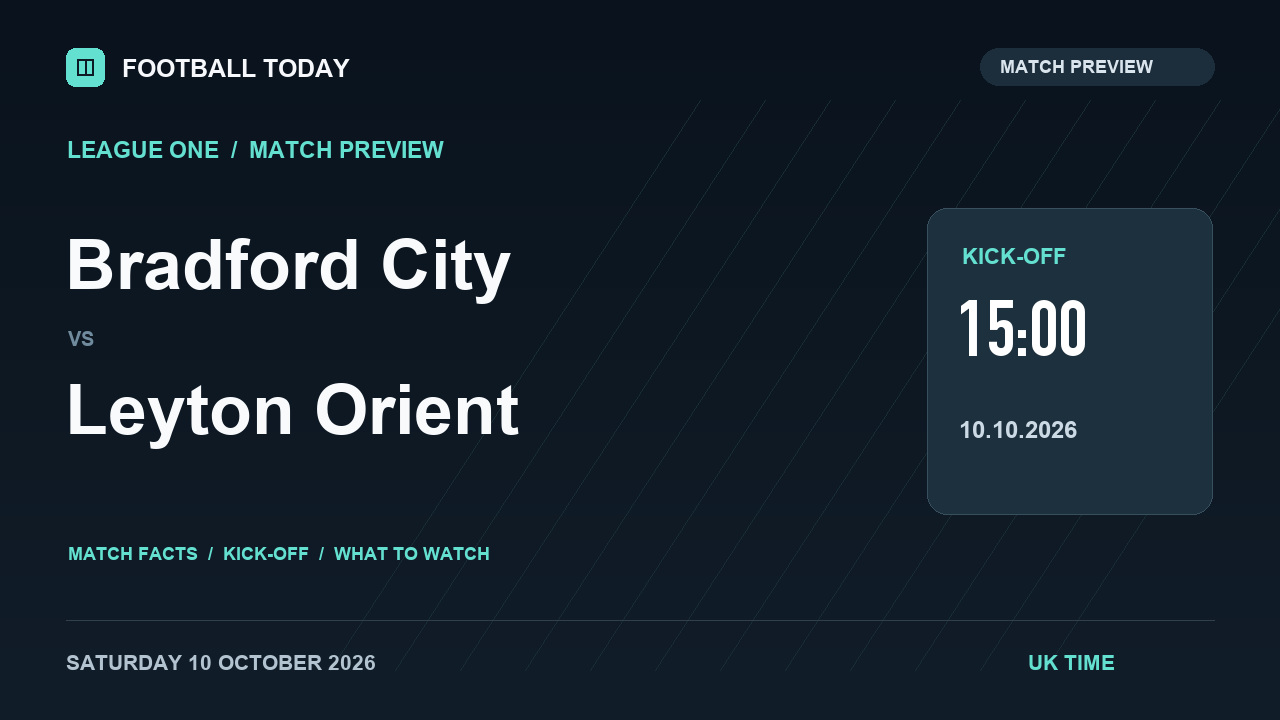 Bradford City vs Leyton Orient match preview