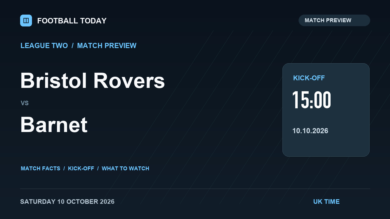 Bristol Rovers vs Barnet match preview
