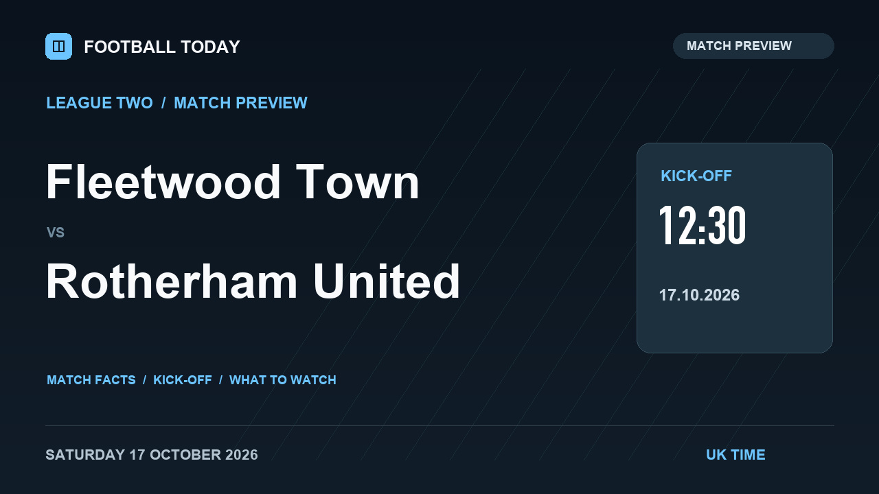 Fleetwood Town vs Rotherham United match preview