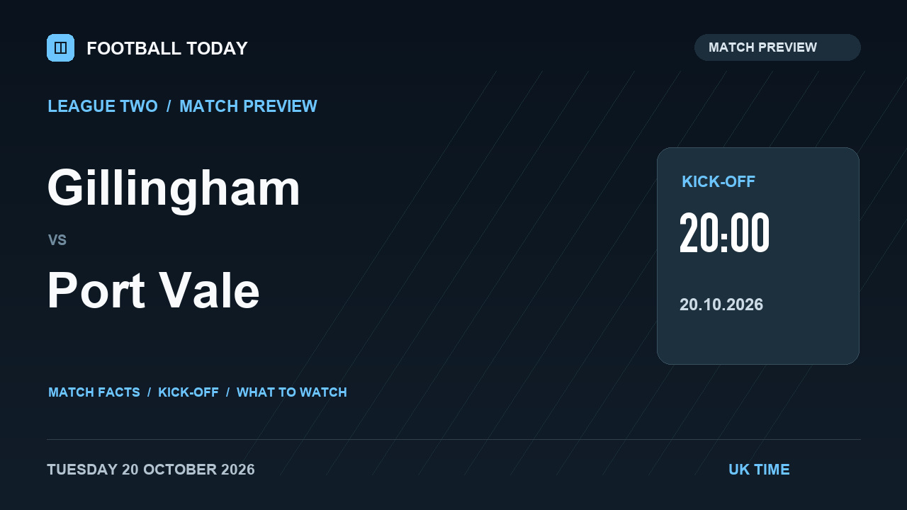 Gillingham vs Port Vale match preview