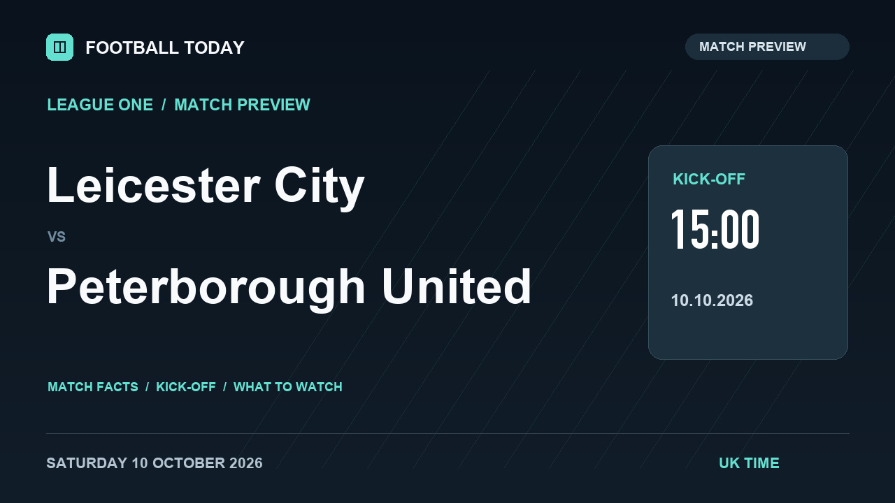 Leicester City vs Peterborough United match preview
