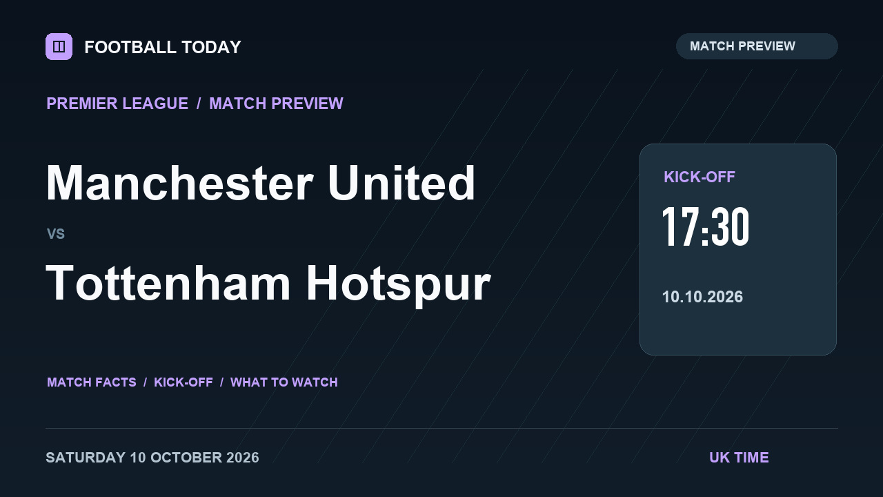 Manchester United vs Tottenham Hotspur match preview