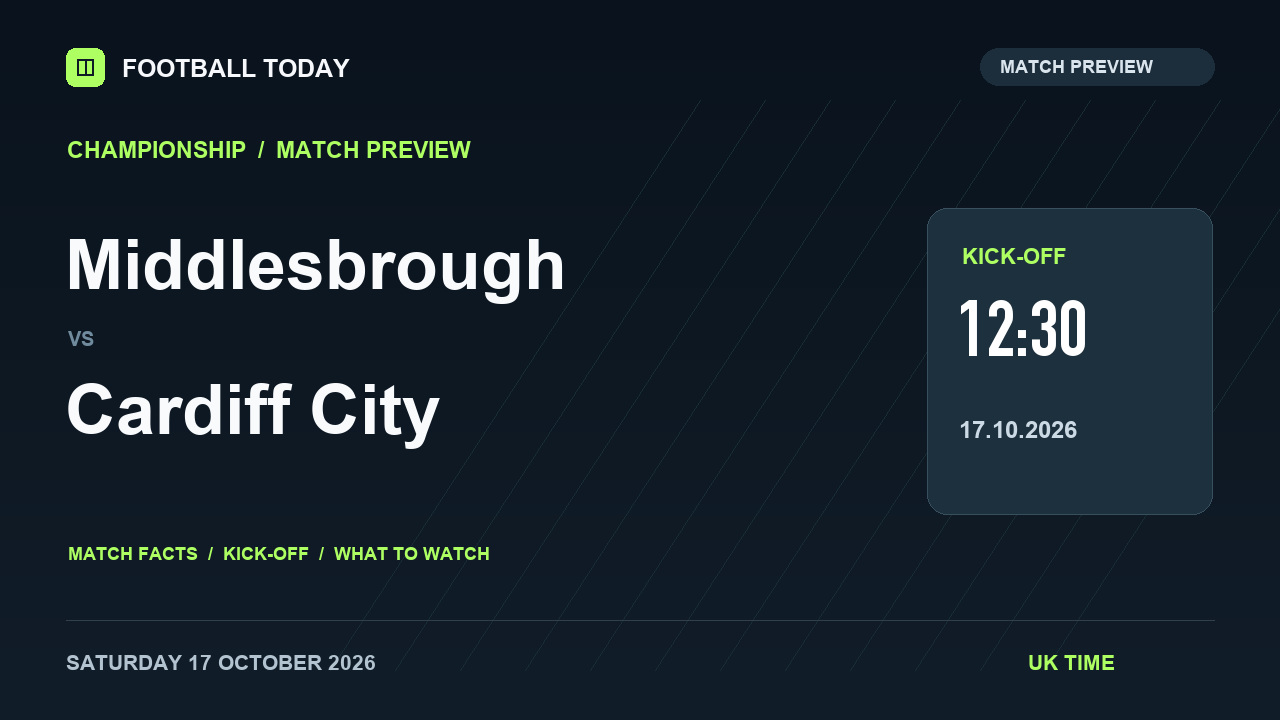 Middlesbrough vs Cardiff City match preview