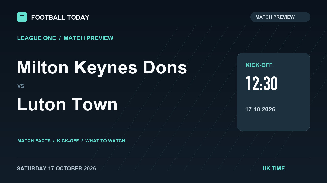 Milton Keynes Dons vs Luton Town match preview