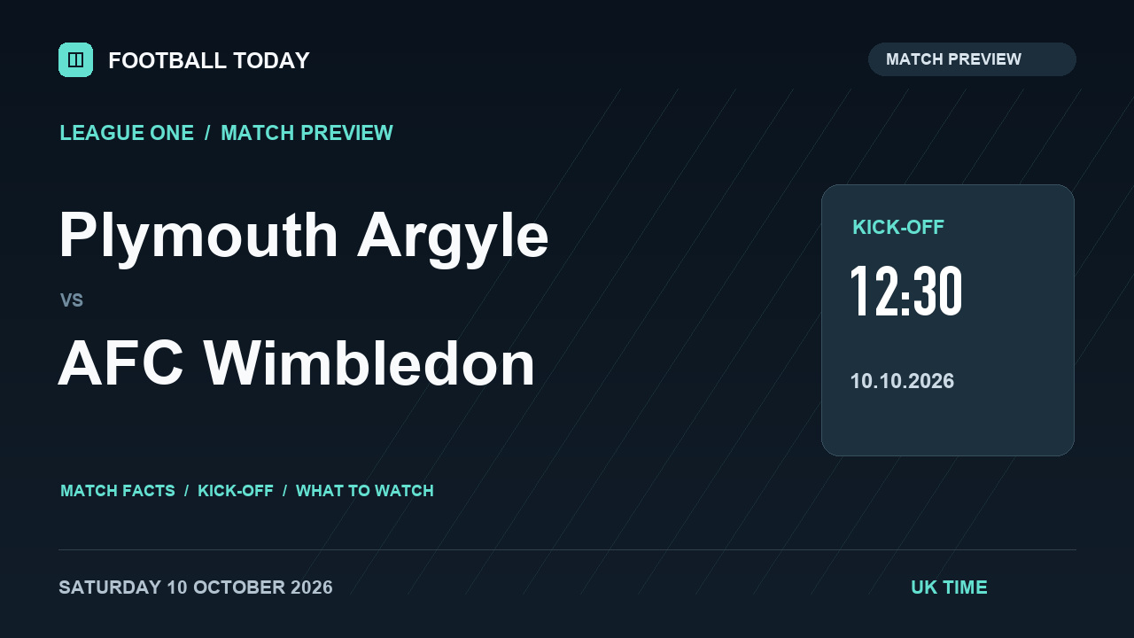 Plymouth Argyle vs AFC Wimbledon match preview