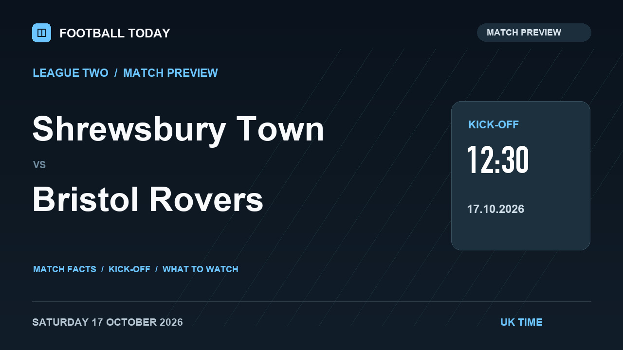Shrewsbury Town vs Bristol Rovers match preview