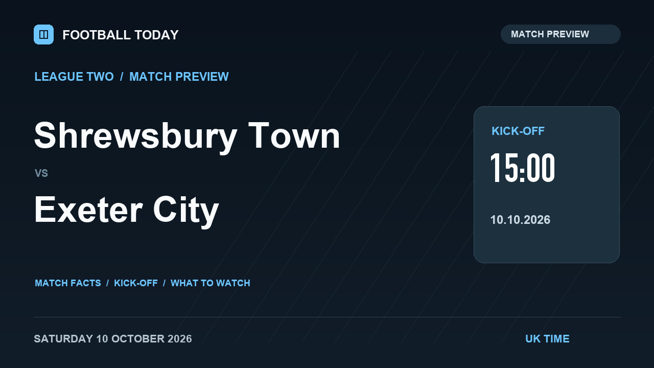 Shrewsbury Town vs Exeter City match preview