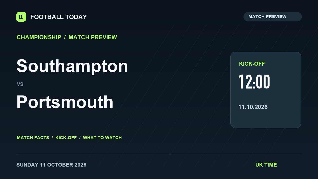 Southampton vs Portsmouth match preview