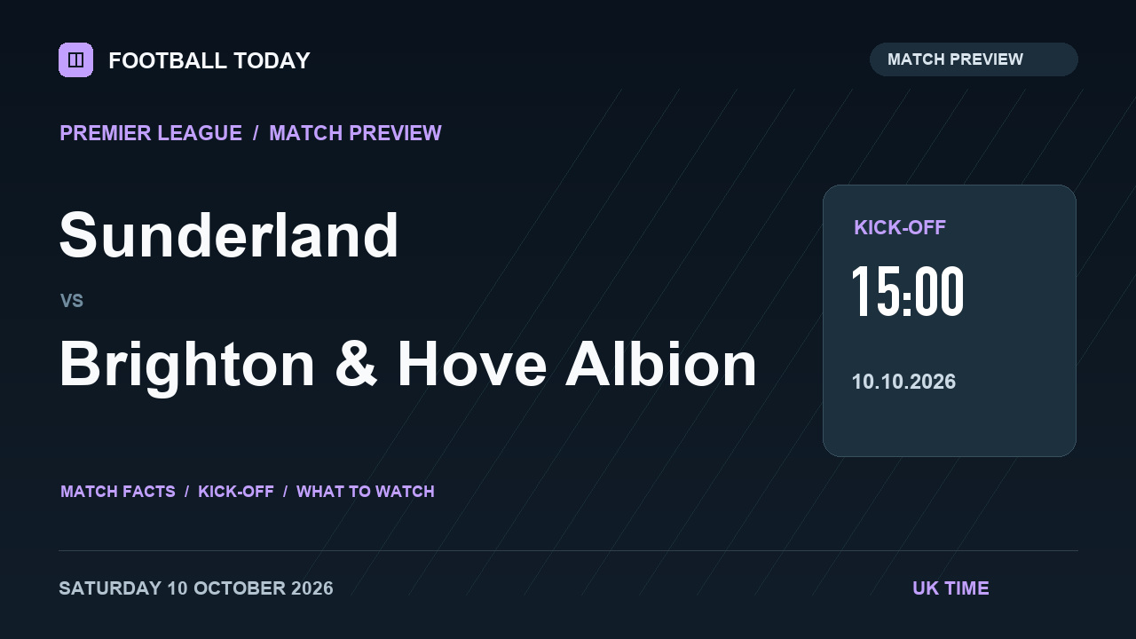Sunderland vs Brighton & Hove Albion match preview