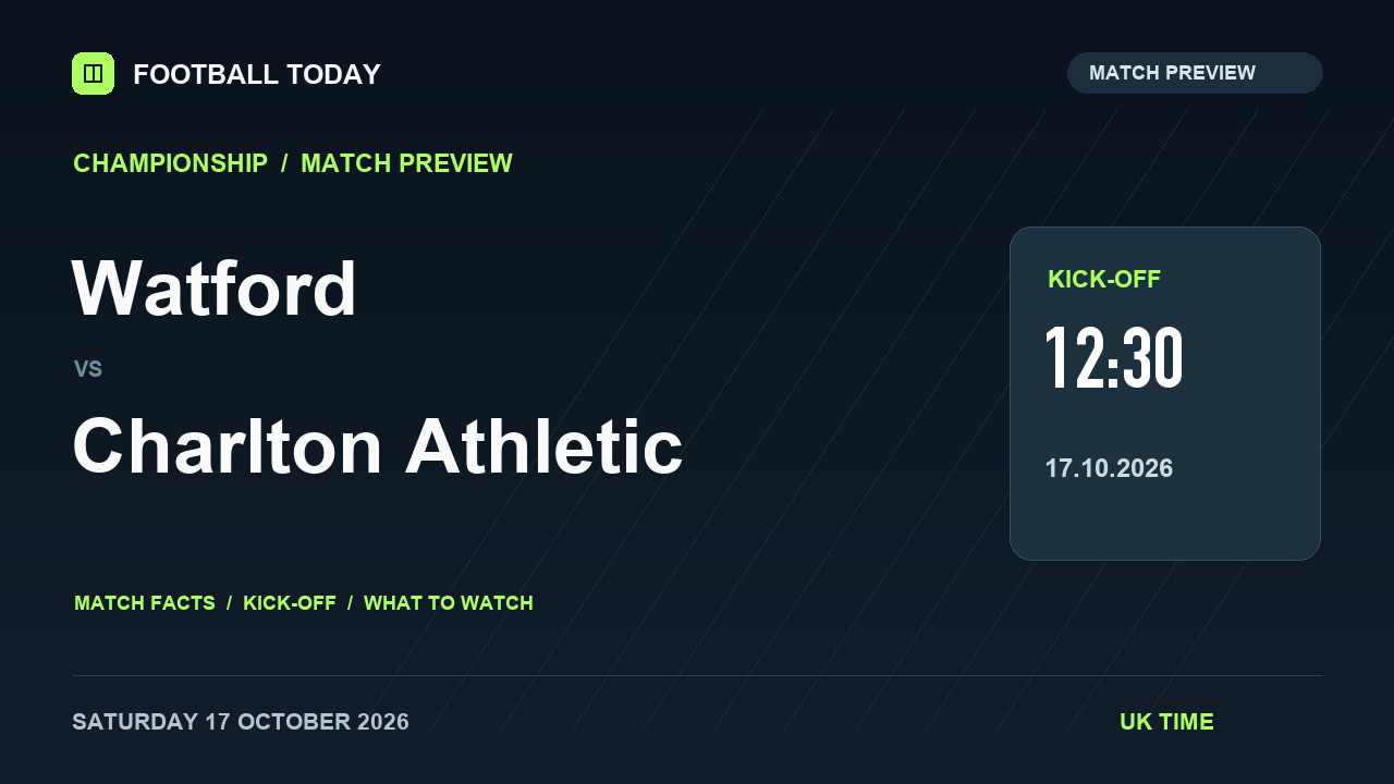 Watford vs Charlton Athletic match preview